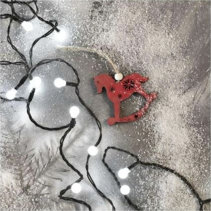 LED-jouluvalosarja 200 LED/8 toimintoa 20 m IP44 kylmänvalkoinen