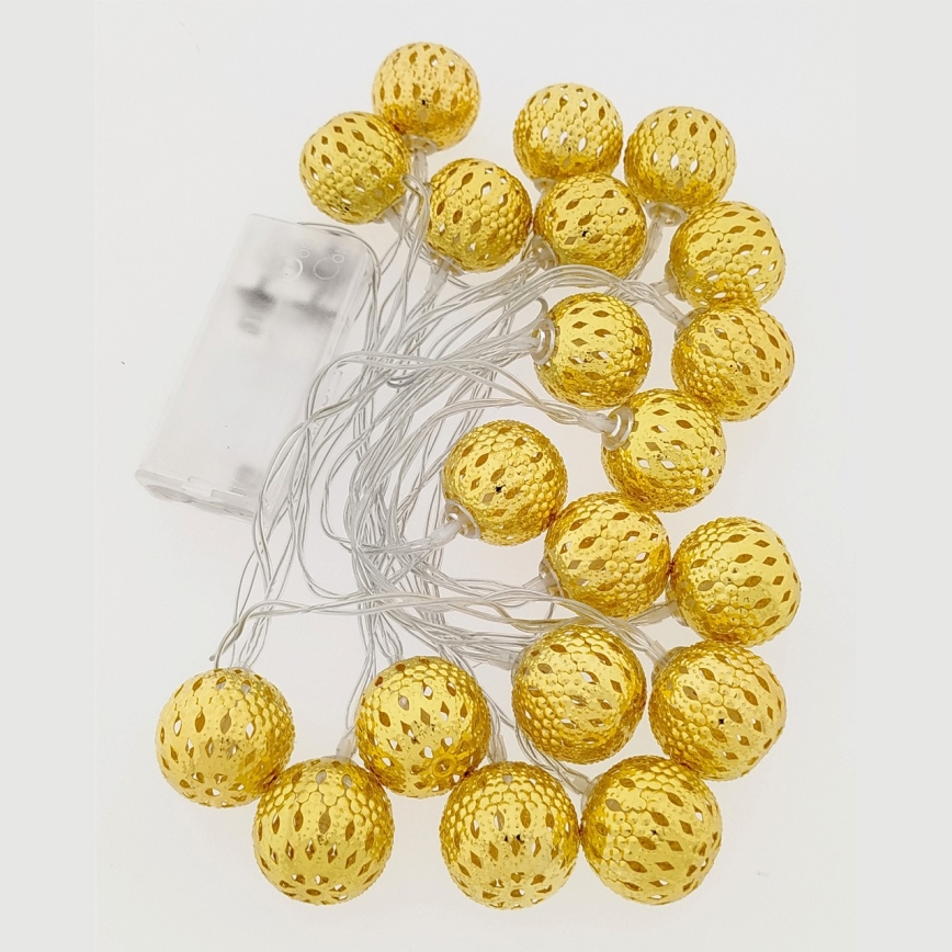 LED-jouluvalot 2,5 m 20xLED/3xAA 2700K