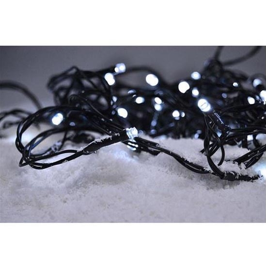 LED jouluvalot 50xLED/8 toimintoa 8m IP44 viileä valkoinen