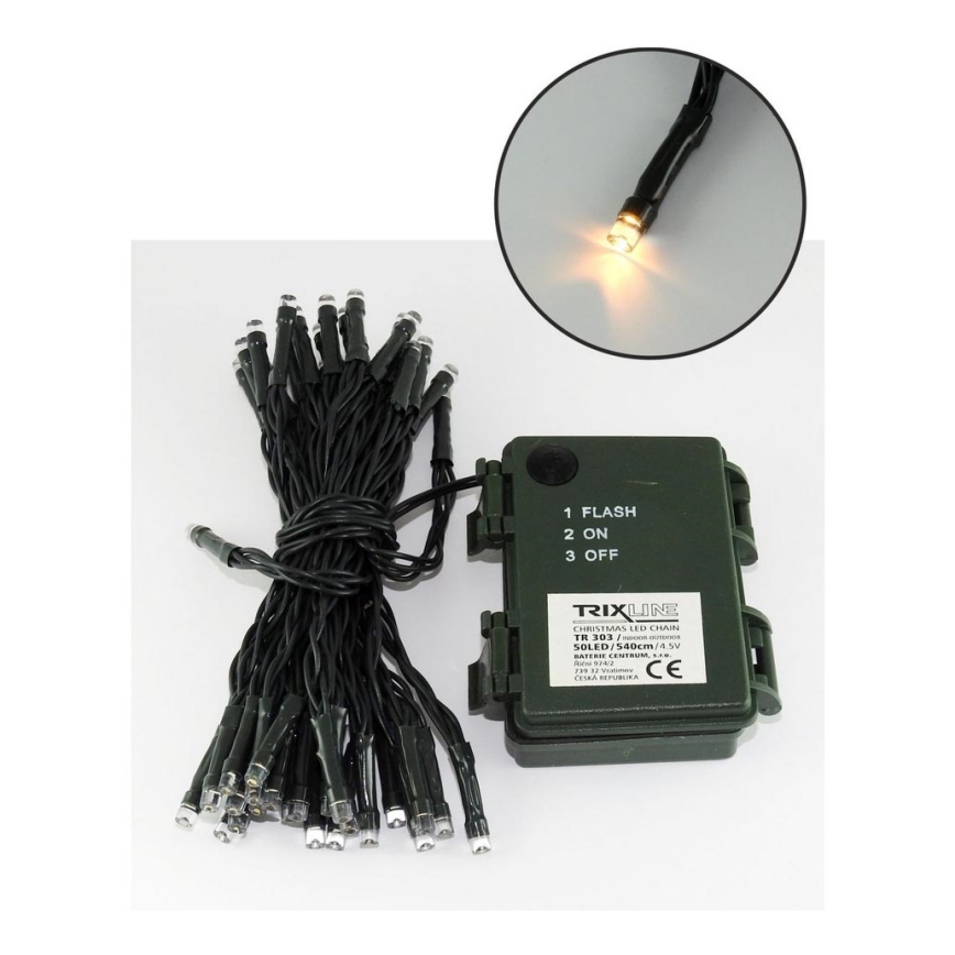 LED jouluvalot ulos 100xLED/2 toimintoa/3xAA 10,8m IP44 lämmin valkoinen