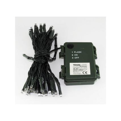 LED jouluvalot ulos 100xLED/2 toimintoa/3xAA 10,8m IP44 lämmin valkoinen