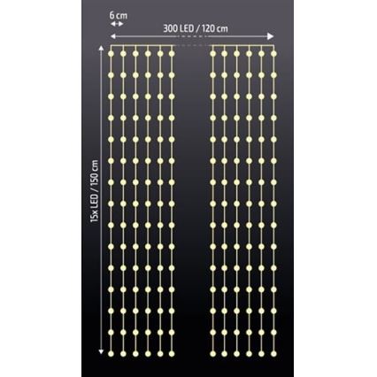 LED jouluvaloverho LED / 3xAA