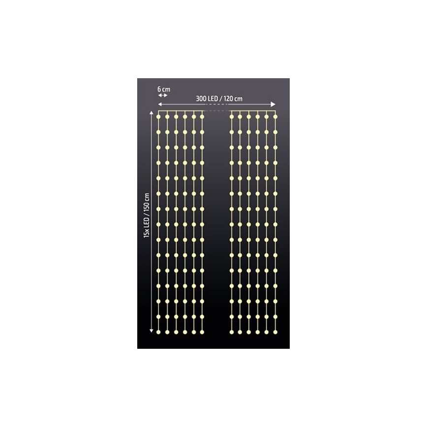 LED jouluvaloverho LED / 3xAA