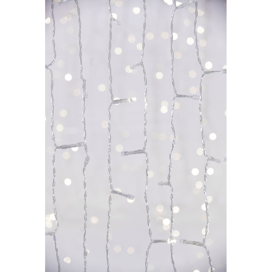 LED Jouluverho ulos CURTAIN 480xLED/8,4W/230V 3x3 m IP44 kylmänvalkoinen