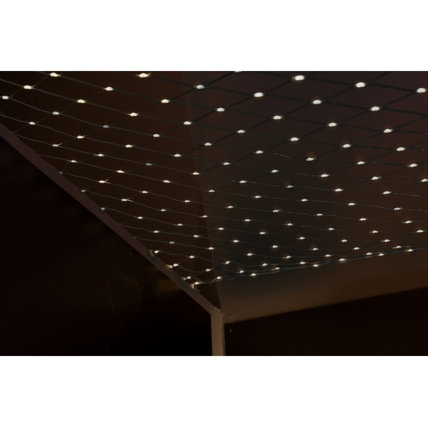 LED Jouluverho ulos NET 240xLED/7,2W/230V 1,5x2 m IP44 lämpimänvalkoinen