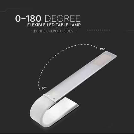 LED Joustava himmennettävä pöytävalaisin LED/6,5W/5V 2000 mAh 3000K/4500K/6000K