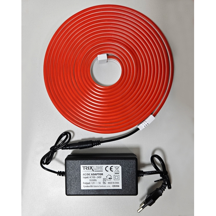 LED Joustava nauha NEON LED/10W/230V 5 m IP65 punainen