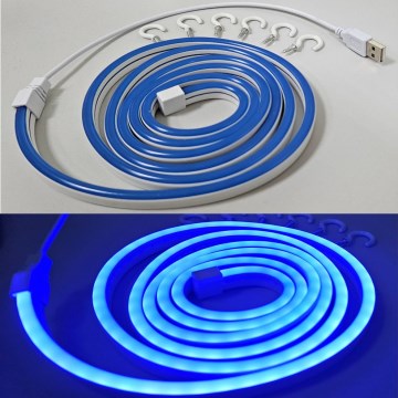 LED Joustava nauha NEON LED/5V USB 1,8 m sininen