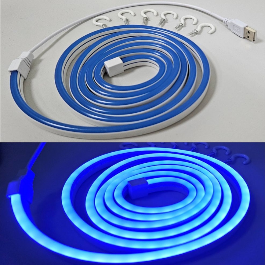 LED Joustava nauha NEON LED/5V USB 1,8 m sininen