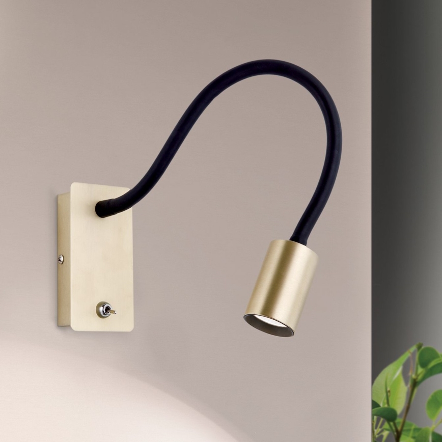 LED Joustava seinä pieni lamppu KURT LED/5W/230V kulta
