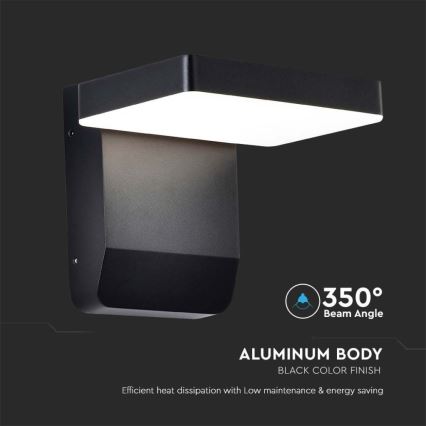 LED joustava seinävalo LED/17W/230V IP65 4000K musta