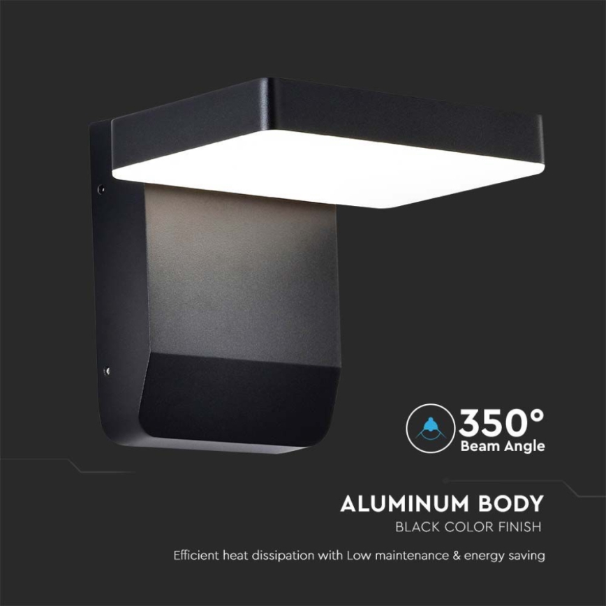 LED joustava seinävalo LED/17W/230V IP65 4000K musta