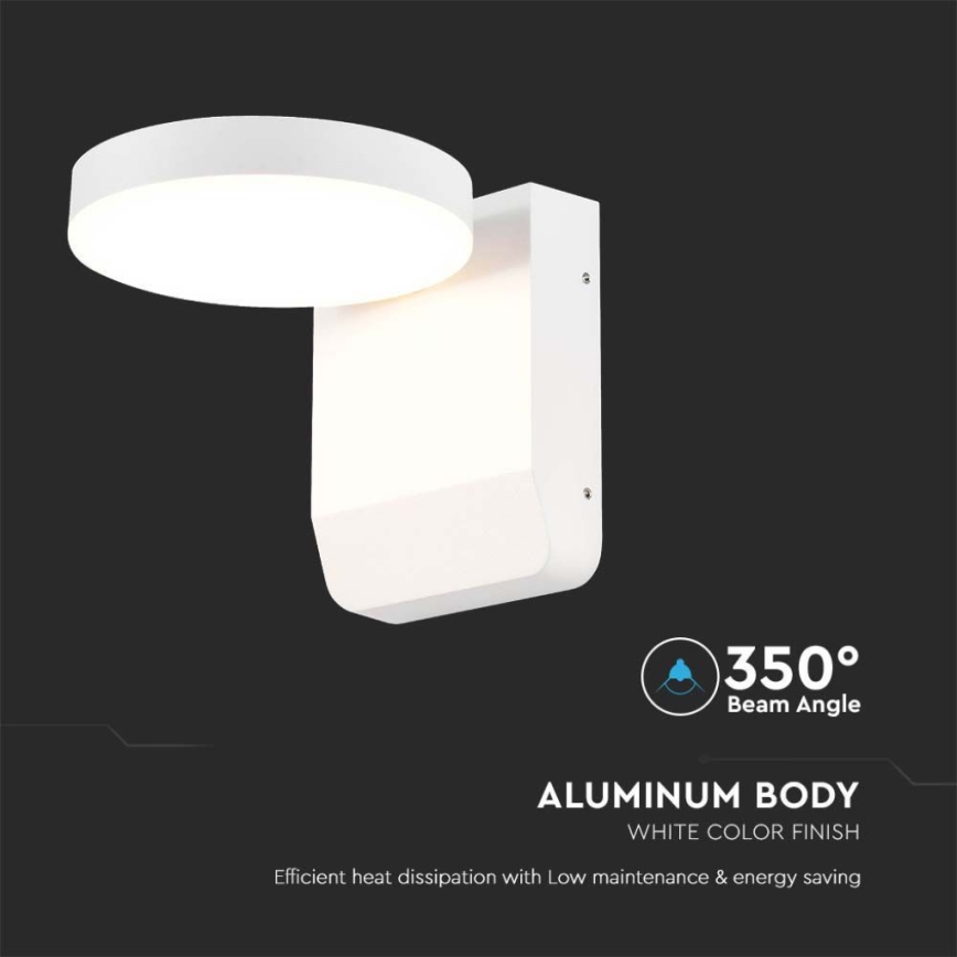 LED joustava ulkoseinävalo LED/17W/230V IP65 4000K valkoinen