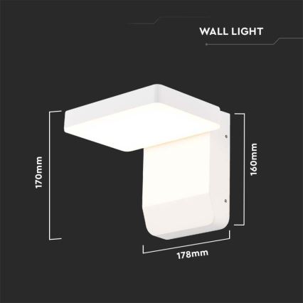 LED joustava seinävalo LED/17W/230V IP65 4000K valkoinen