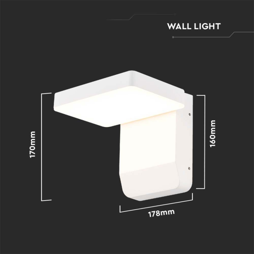 LED joustava seinävalo LED/17W/230V IP65 4000K valkoinen