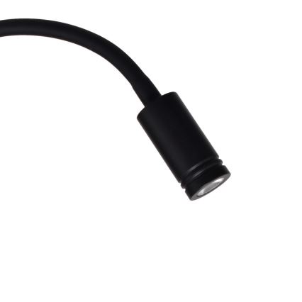 LED Joustava wall pieni lamppu BASE 1xLED/8W+1xLED/2W/230V musta/hopea