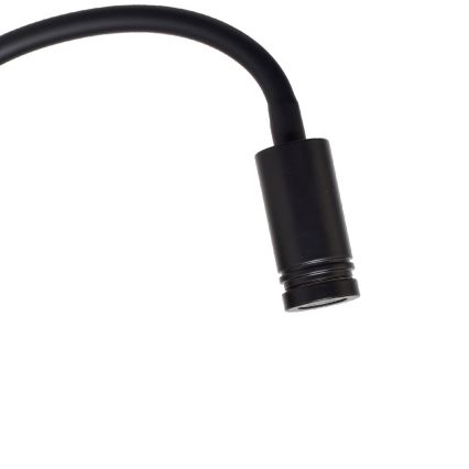 LED Joustava wall pieni lamppu BASE 1xLED/8W+1xLED/2W/230V musta/hopea