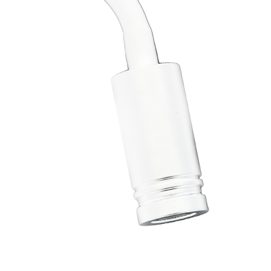 LED Joustava wall pieni lamppu kanssa USB BASE 1xLED/8W+1xLED/2W/230V valkoinen/hopea