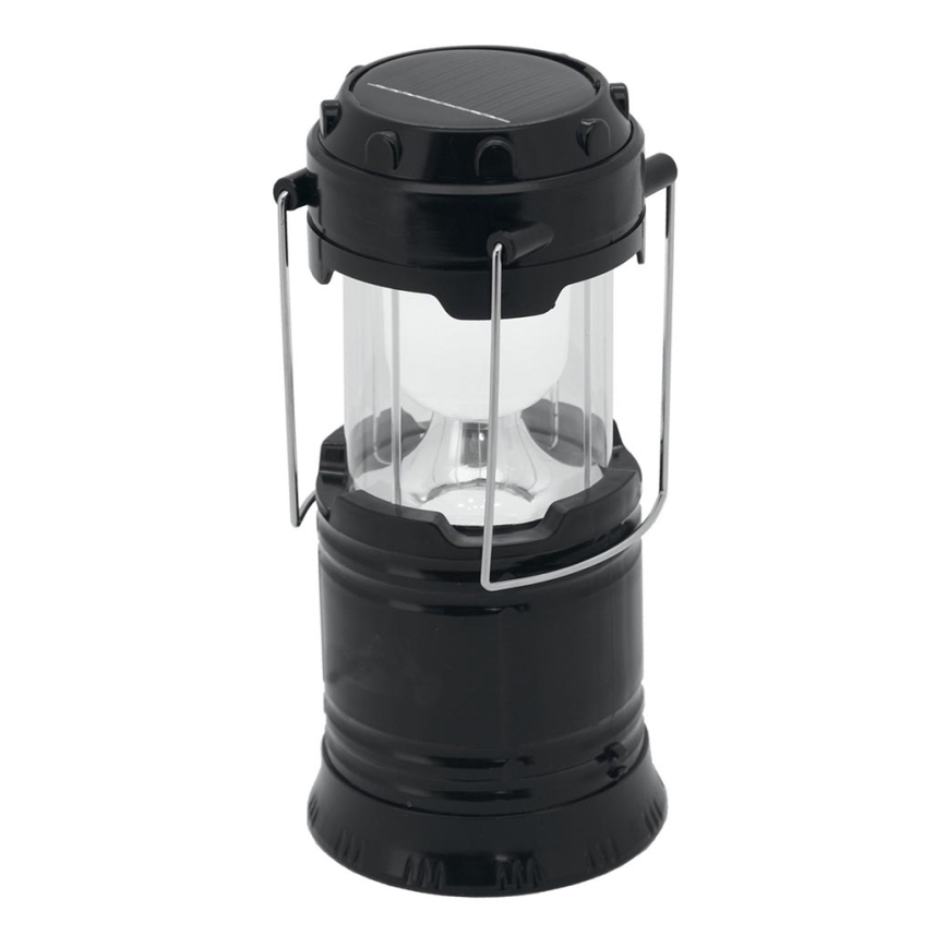 LED Kannettava aurinkokennolamppu LED/1200mAh musta