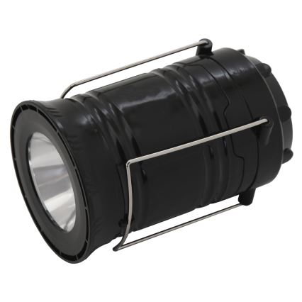 LED Kannettava aurinkokennolamppu LED/1200mAh musta