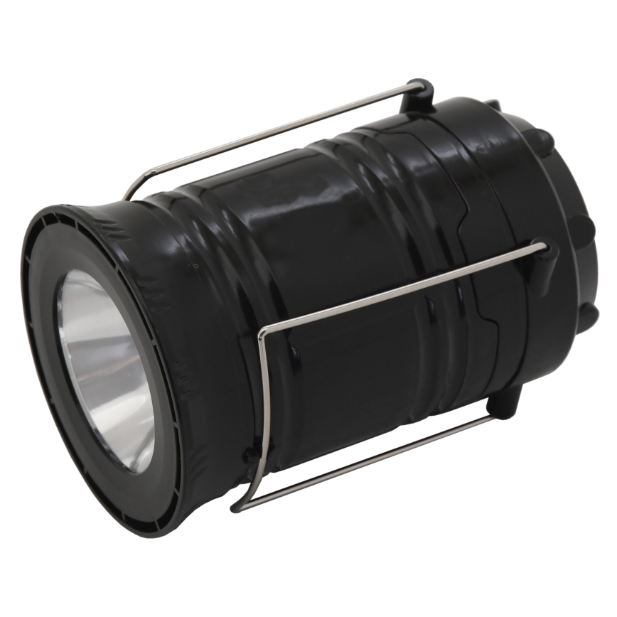 LED Kannettava aurinkokennolamppu LED/1200mAh musta