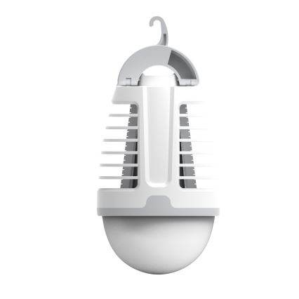 LED Kannettava ladattava lamppu hyönteisloukun kanssa LED/5W/1800 mAh IPX4 valkoinen/harmaa