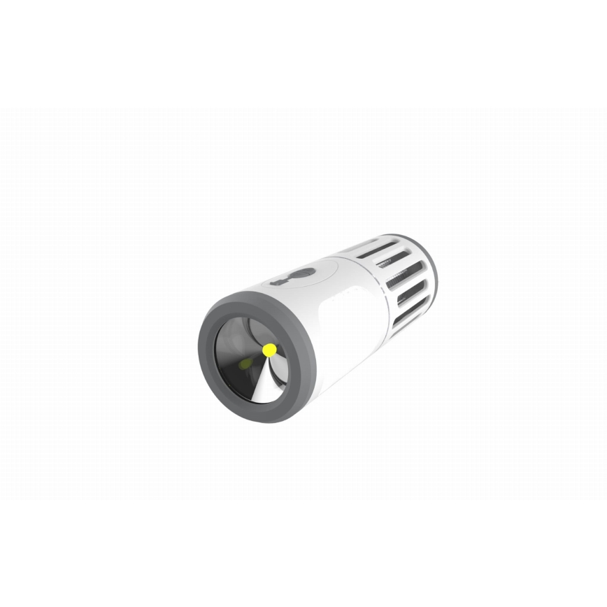 LED Kannettava ladattava lamppu hyönteisloukun kanssa LED/6W/1800 mAh IPX4 valkoinen/harmaa