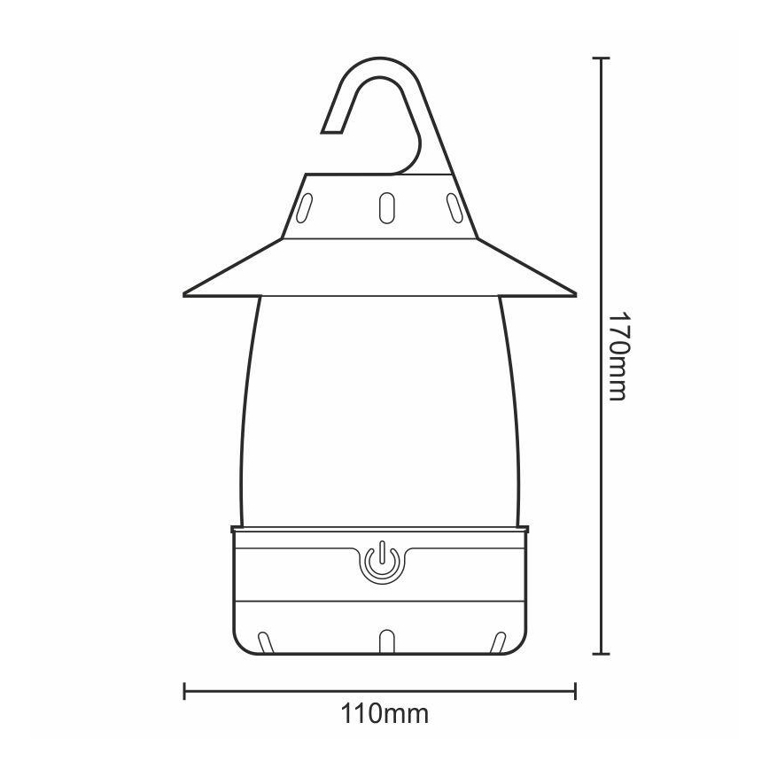 LED Kannettava lamppu 3xLED/4xAA IPX4