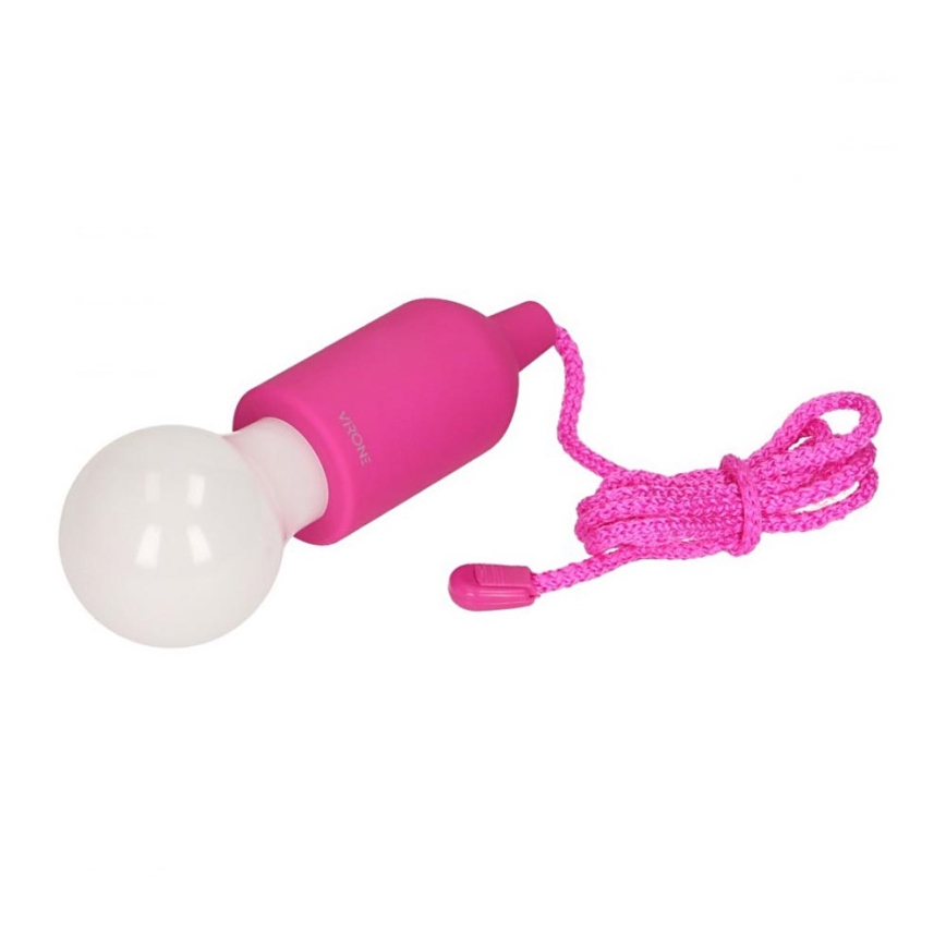 LED Kannettava lamppu LED/1W/3xAAA pinkki