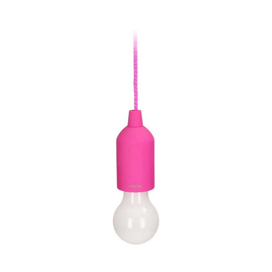 LED Kannettava lamppu LED/1W/3xAAA pinkki