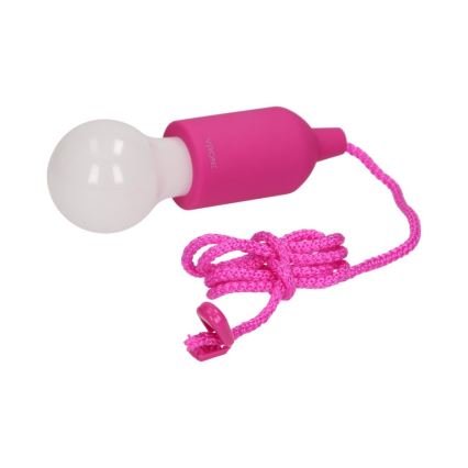 LED Kannettava lamppu LED/1W/3xAAA pinkki