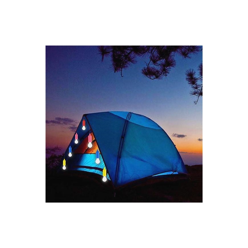 LED Kannettava lamppu LED/1W/3xAAA pinkki