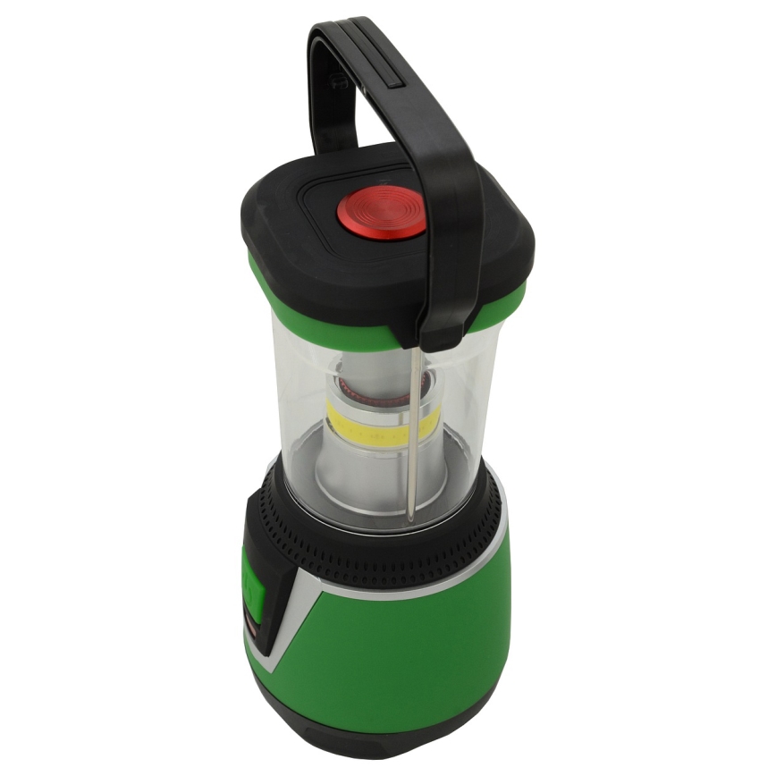 LED Kannettava lamppu LED/3xLR20 IP44 musta/vihreä + kaukosäädin