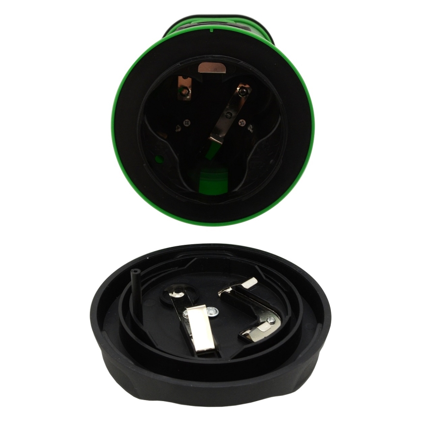 LED Kannettava lamppu LED/3xLR20 IP44 musta/vihreä + kaukosäädin
