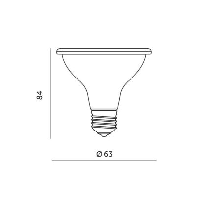 LED Kasvipolttimo PLANTY E27/7W/230V 1200K musta