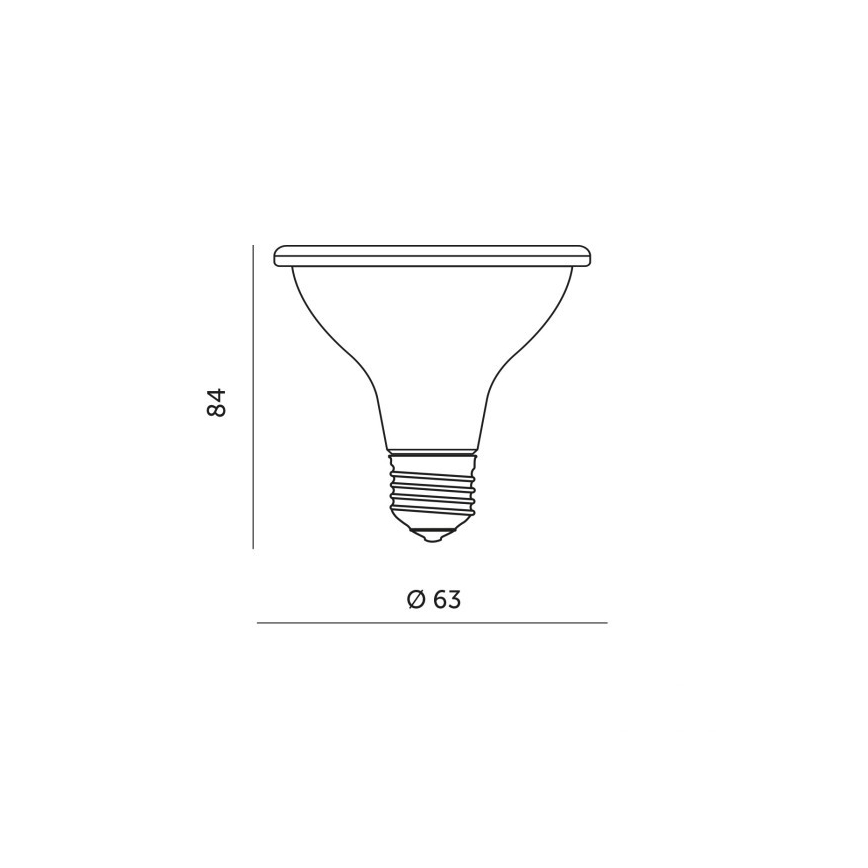 LED Kasvipolttimo PLANTY E27/7W/230V 1200K musta