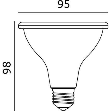 LED Kasvipolttimo PLANTY E27/9W/230V 1200K valkoinen