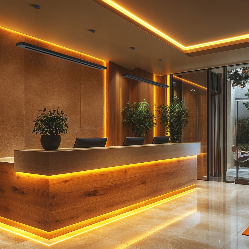 LED Katto/riippuvalaisin PLANK LED/20/30/40W/230V 2700/4000/6000K CRI 90 musta
