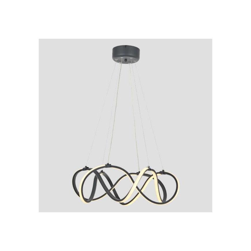 LED-kattokruunu johdossa 2xLED/27W/230V 3000/4000/6000K musta