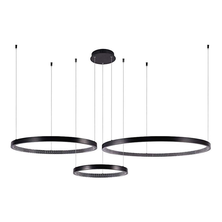 LED-kattokruunu johdossa 3xLED/19W/230V 3000K musta