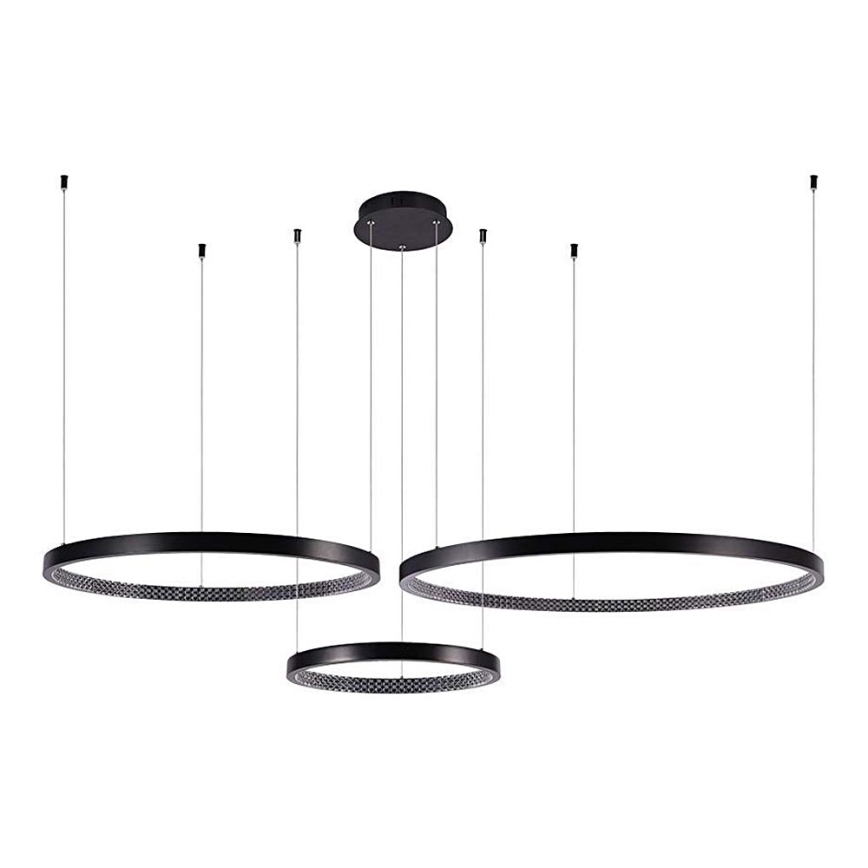 LED-kattokruunu johdossa 3xLED/19W/230V 4000K musta