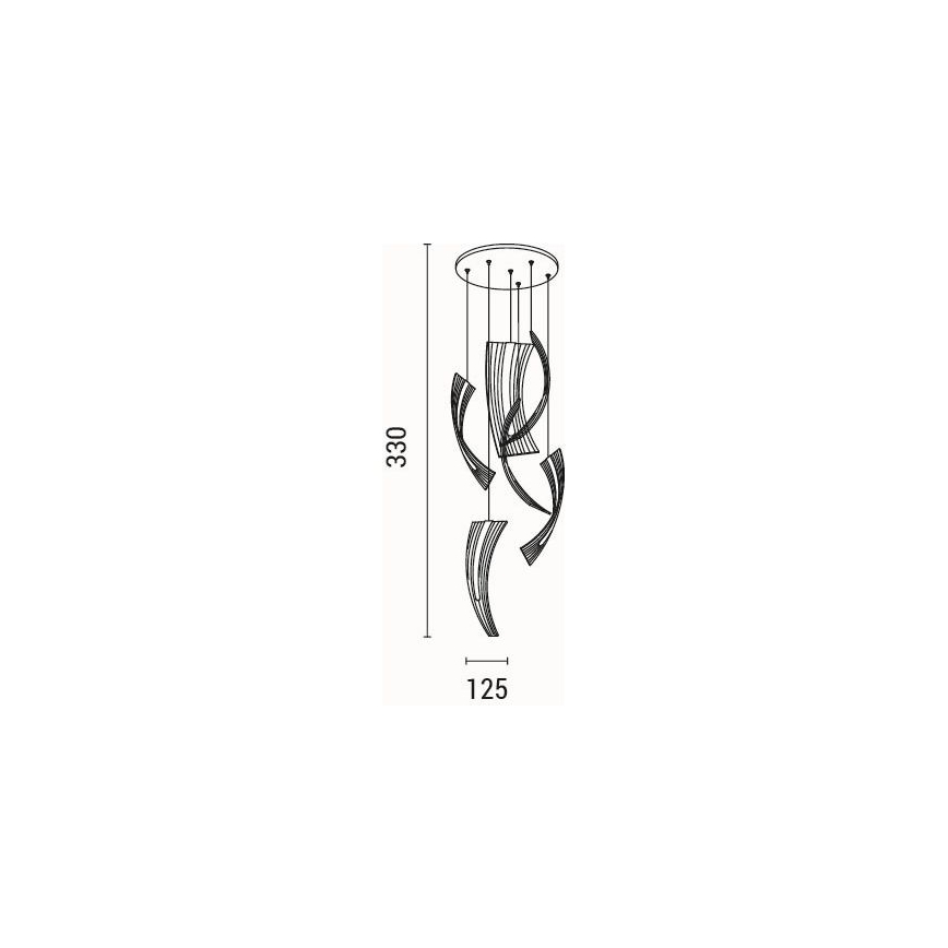 LED-kattokruunu johdossa 6xLED/10W/230V 3000K