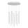 LED-kattokruunu johdossa ALBA 12xLED/1W/230V valkoinen