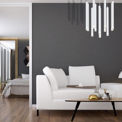 LED-kattokruunu johdossa ALBA 12xLED/1W/230V valkoinen