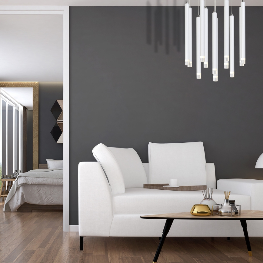 LED-kattokruunu johdossa ALBA 12xLED/1W/230V valkoinen