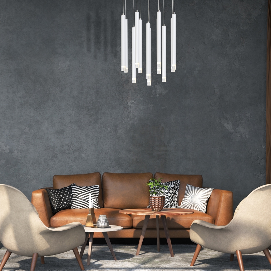 LED-kattokruunu johdossa ALBA 12xLED/1W/230V valkoinen