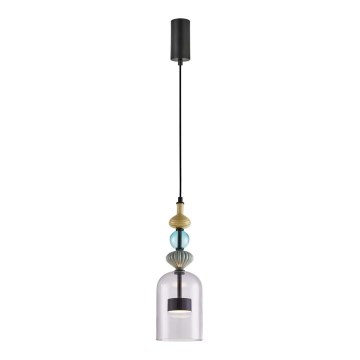 LED-kattokruunu johdossa ARTE LED/12W/230V halkaisija 13 cm musta