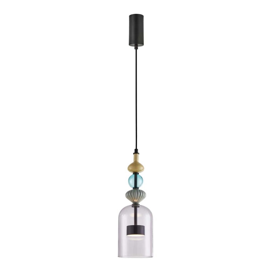 LED-kattokruunu johdossa ARTE LED/12W/230V halkaisija 13 cm musta