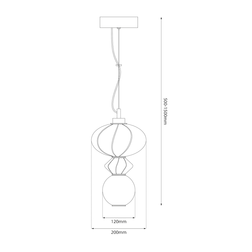 LED-kattokruunu johdossa ASCOLI LED/8W/230V halkaisija 20 cm vihreä/sininen