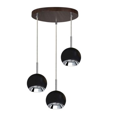 LED-kattokruunu johdossa BALL WOOD 3xGU10/5W/230V pyökki